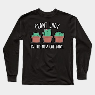 Cactus Garden Funny Plant Cat Lady    Gift Long Sleeve T-Shirt